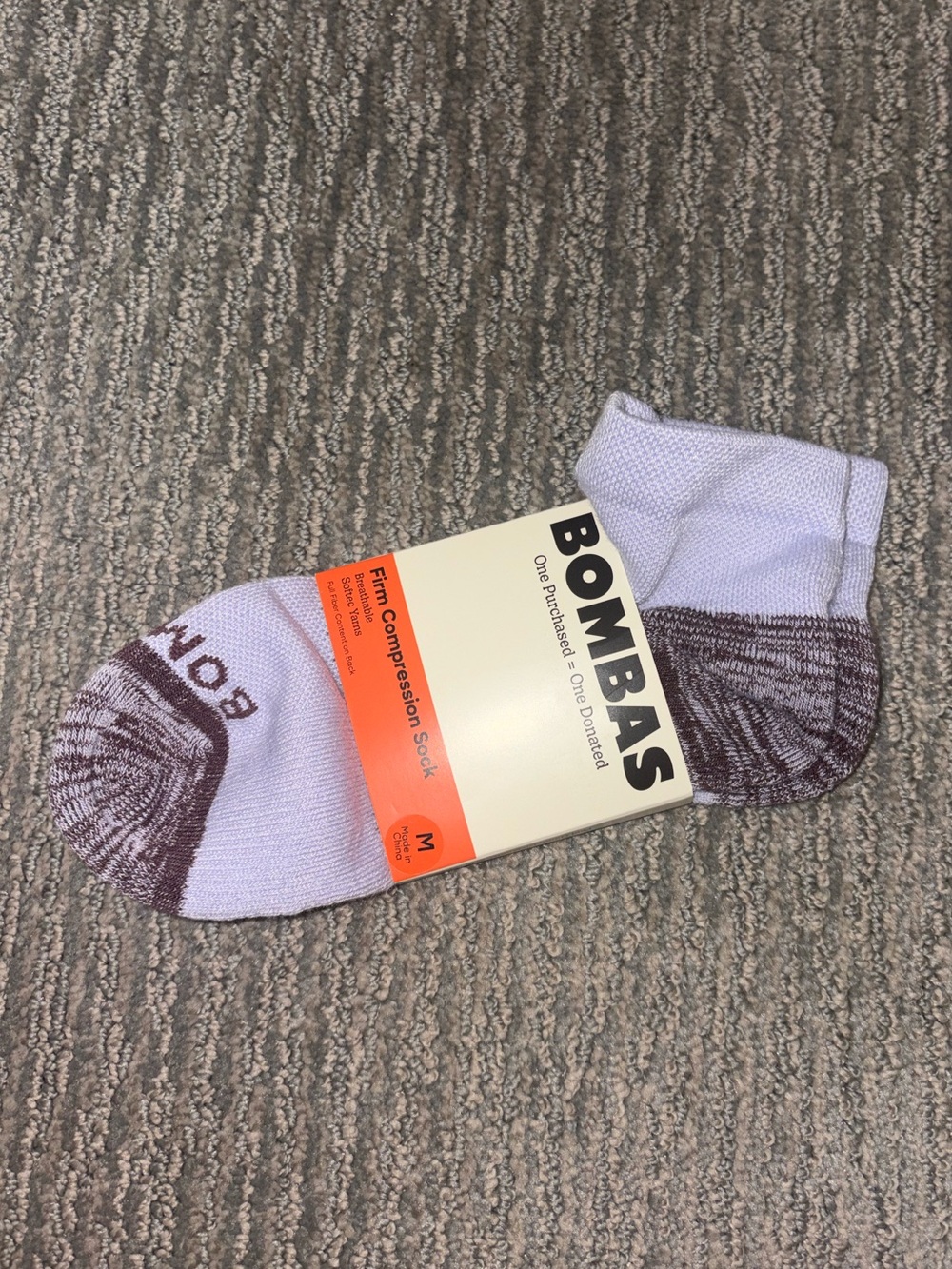 Bombas Purple Women's Firm Compression Ankle Socks